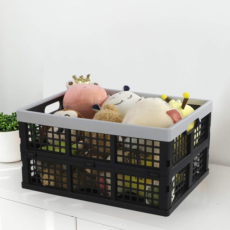 Doryh 34-Liter Collapsible Storage Crates/Stackable Storage Container Basket, Set of 4 - Image 4